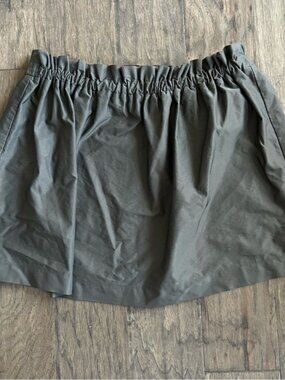 Charcoal Gray Elastic Waist Mini Skirt XS Zara Mini Skirt